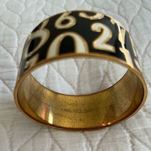 Kate Spade Black and Gold Numbered Bangle